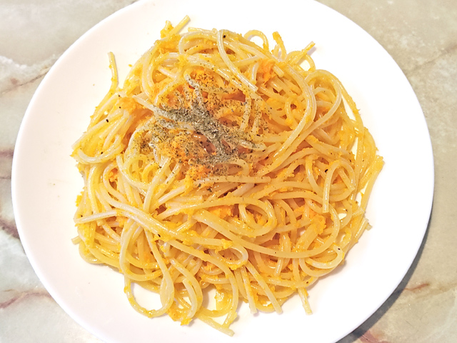 肉なし！おろし人参のクリーム風パスタ♪