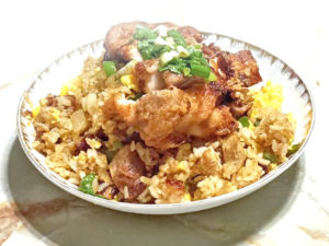 王将のアレ？ザンギカレー炒飯♪