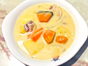 ちょい足しで本格的？南瓜入りのクリームシチュー♪