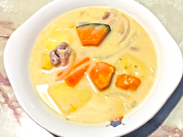 ちょい足しで本格的？南瓜入りのクリームシチュー♪