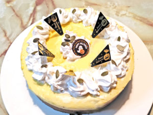 ハロウィンにも！南瓜のココアスポンジレアチーズ♪