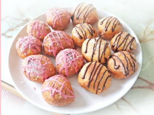 スタンドミキサーで！チョコ＆ラズベリードーナツ♪