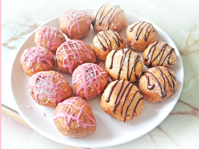 スタンドミキサーで！チョコ＆ラズベリードーナツ♪