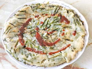 ニラの大量消費に！ニラのシンプルチヂミ♪