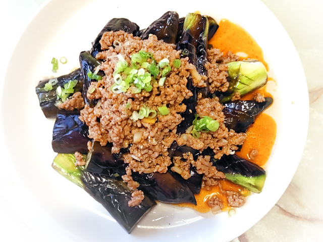 自作の焼肉のたれで！ナスとひき肉の麻婆茄子風♪