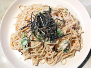 生クリームで！たらことアボカドのクリームパスタ♪