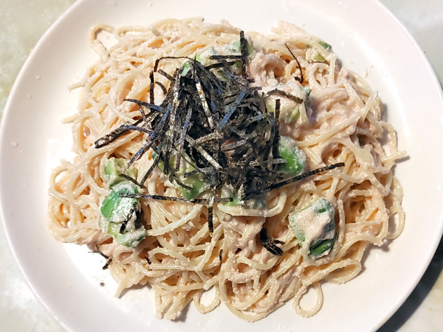 生クリームで！たらことアボカドのクリームパスタ♪